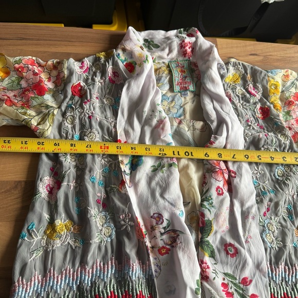 Johnny Was Pastel Floral Silk Kimono Size‎ Small - Picture 11 of 16